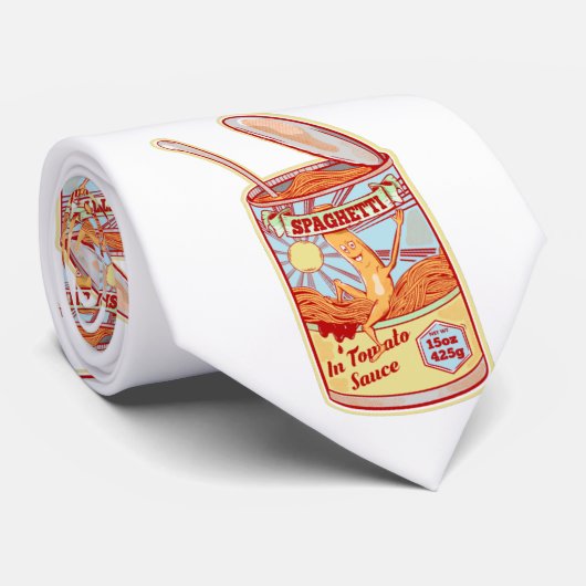 Zinn in Spaghetti-Dosen Krawatte (Gerollt)