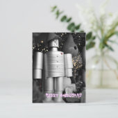 Zinn-Mann an der Weihnachtspostkarte Feiertagspostkarte (Stehend Vorderseite)