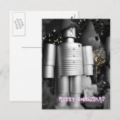 Zinn-Mann an der Weihnachtspostkarte Feiertagspostkarte (Vorne/Hinten)