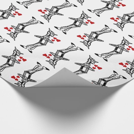 Zinn-Mann-Liebe-Zauberer- von Geschenkpapier (Ecke)