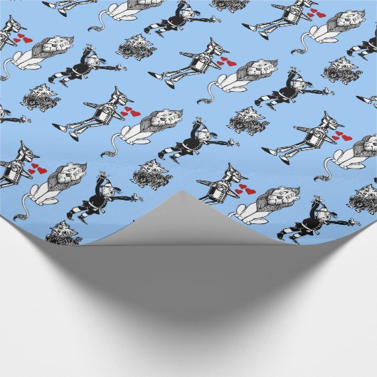 Zinn-Mann-Vogelscheuche Toto, feiger Löwe Zauberer Geschenkpapier (Ecke)