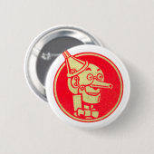 Zinn-Mann, Zauberer von Oz Button (Vorne & Hinten)
