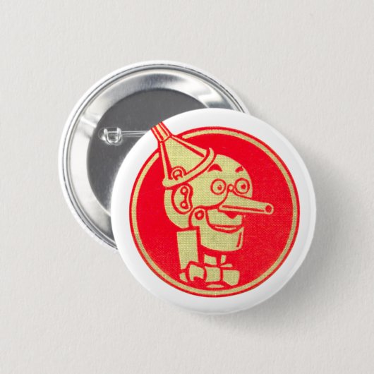 Zinn-Mann, Zauberer von Oz Button (Vorne & Hinten)