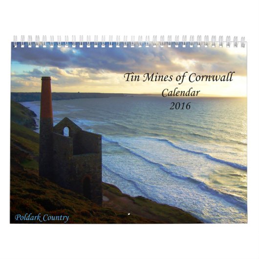 Zinn Mines of Cornwall Fotografs Kalender 2016 (Titelbild)