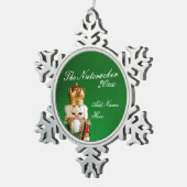 Zinn-Nussknacker-Verzierung - individueller Name Schneeflocken Zinn-Ornament (Rechts)