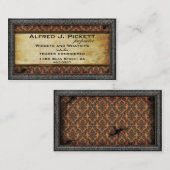 Zinn-Rahmen Steampunk Zahn-Visitenkarte Visitenkarte (Vorne/Hinten)