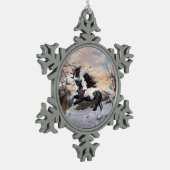 Zinn-Schneeflocke-Sinti und Roma Vanner Schneeflocken Zinn-Ornament (Links)