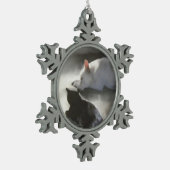 Zinn-Schneeflocke-Verzierungen Schneeflocken Zinn-Ornament (Links)