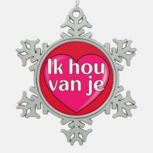 Zinn-Schneeflocken Ornament