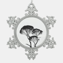 Zinn-Schneeflocken Ornament