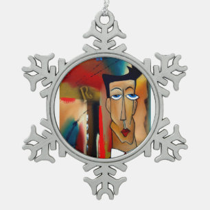 Zinn-Schneeflocken Ornament