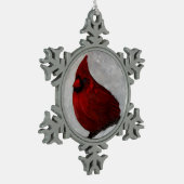 Zinn-Schneeflocken Ornament (Links)