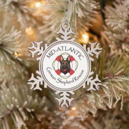 Zinn-Schneeflocken Ornament