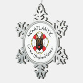 Zinn-Schneeflocken Ornament (Rechts)