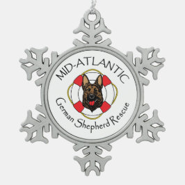 Zinn-Schneeflocken Ornament