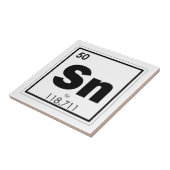 Zinn-Symbol-Chemieformel Geek Fliese (Seite)