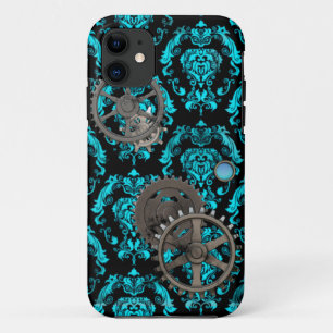 Zinn und Türkis Steampunk Casemate iPhone 11 Hülle