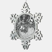 Zinn-Verzierung wenig Match-Mädchen-Engel Schneeflocken Zinn-Ornament (Rechts)