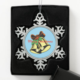 Zinn-Weihnachts-Schneeflocken-Ornament-Glocken Schneeflocken Zinn-Ornament