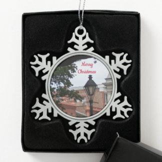 Zinn-Weihnachts-Schneeflockenlampe Schneeflocken Zinn-Ornament