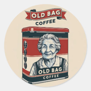 Zinn-Werbezeichen für alten Beutel-Kaffee Runder Aufkleber