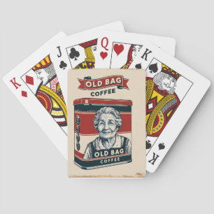 Zinn-Werbezeichen für alten Beutel-Kaffee Spielkarten