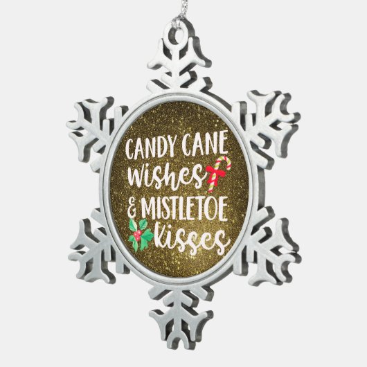 Zinndenkmäler - Pet & Holiday Keepake! Schneeflocken Zinn-Ornament (Rechts)