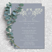 Zinnfarbene Baum-des-Lebens-Hochzeit Tischnummer