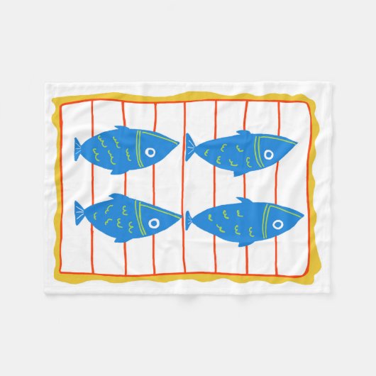 Zinnfisch Fleecedecke (Vorderseite (Horizontal))