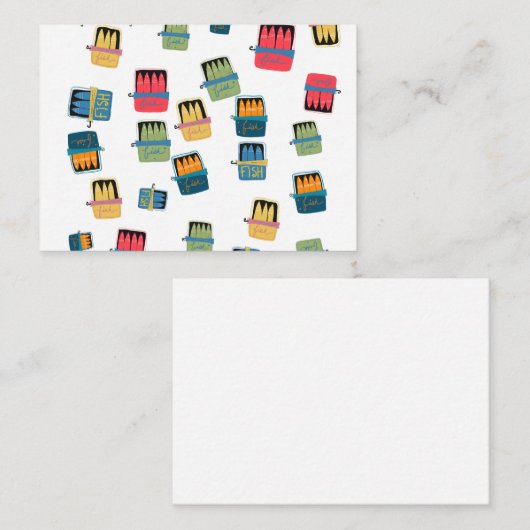 Zinnfisch Mitteilungskarte (Vorne/Hinten)