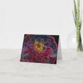 Zinnia Abstract Flower Art Note Karte (Vorderseite)