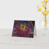 Zinnia Abstract Flower Art Note Karte (Gelbe Blume)