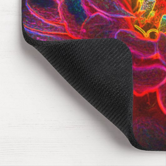 Zinnia Abstrakte Blume Art Mousepad (Ecke)