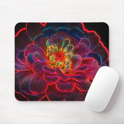 Zinnia Abstrakte Blume Art Mousepad (Mit Mouse)