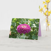 Zinnia Birthday Card Karte (Gelbe Blume)