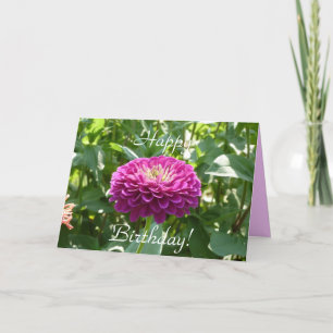 Zinnia Birthday Card Karte