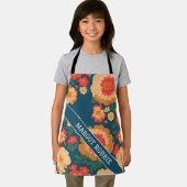 Zinnia Bloral Personalisiertes Muster Schürze (Insitu)