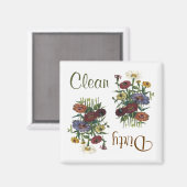 Zinnia Blume Geschirrspülmaschine Magnet (Vorderseite/Rückseite)