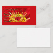 Zinnia Blume Herz Visitenkarte (Vorne/Hinten)