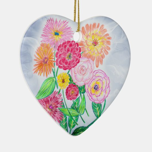 Zinnia Blume Kunst, Dichtung und Musik Keramik Ornament (Rechts)