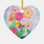 Zinnia Blume Kunst, Dichtung und Musik Keramik Ornament (Vorne)