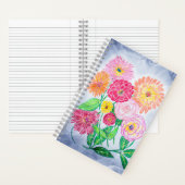 Zinnia Blume Kunst, Dichtung und Musik Notizblock (Innen)