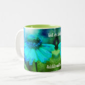 Zinnia Blume Kunstgestörte Kunst Personalisiert Zweifarbige Tasse (Vorderseite Links)