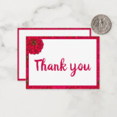 Zinnia-Blume Mitteilungskarte (Vorderseite/Rückseite Beispiel)