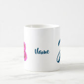 Zinnia Blume Monogramm Initial A Ihr Name Kaffeetasse (Mittel)