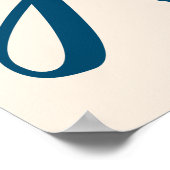 Zinnia Blume Monogramm Initial A Poster (Ecke)