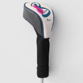 Zinnia Blume Monogramm Initial B Ihr Name Golf Headcover (angewinkelt)