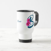 Zinnia Blume Monogramm Initial B Ihr Name Reisebecher (VorderseiteRechts)