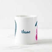 Zinnia Blume Monogramm Initial D Ihr Name Kaffeetasse (Mittel)