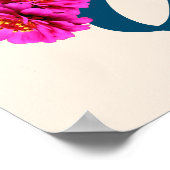 Zinnia Blume Monogramm Initial E Ihr Name Poster (Ecke)